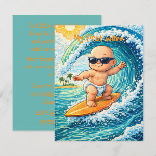 Little Surfer Dude Party Digitaler Download Einladung