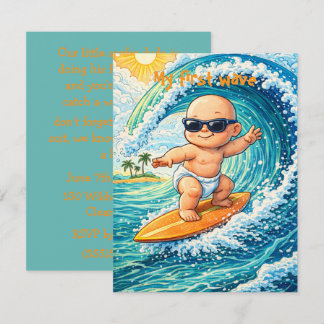 Little Surfer Dude Party Digitaler Download  Einladung