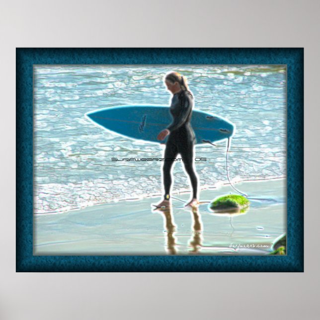 Little Surfer Girl Poster (Vorne)