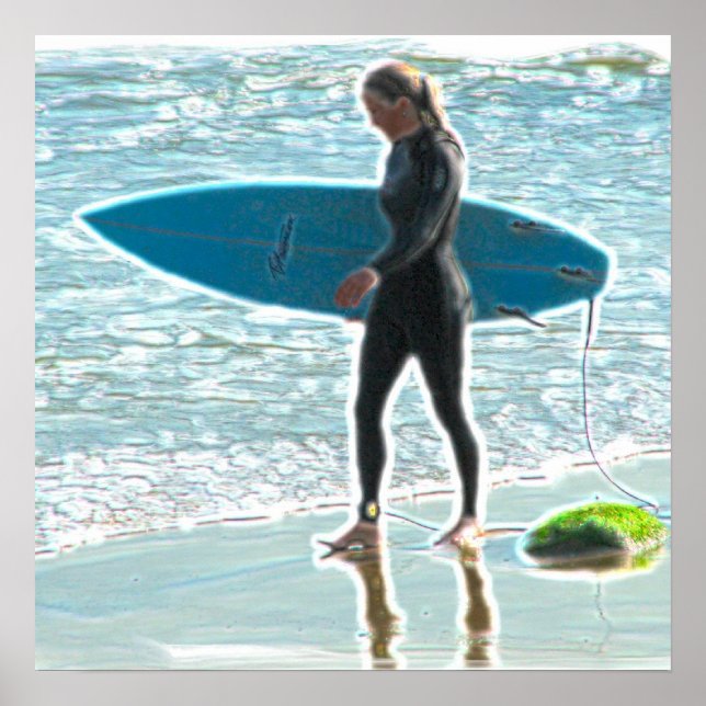 Little Surfer Girl Poster (Vorne)