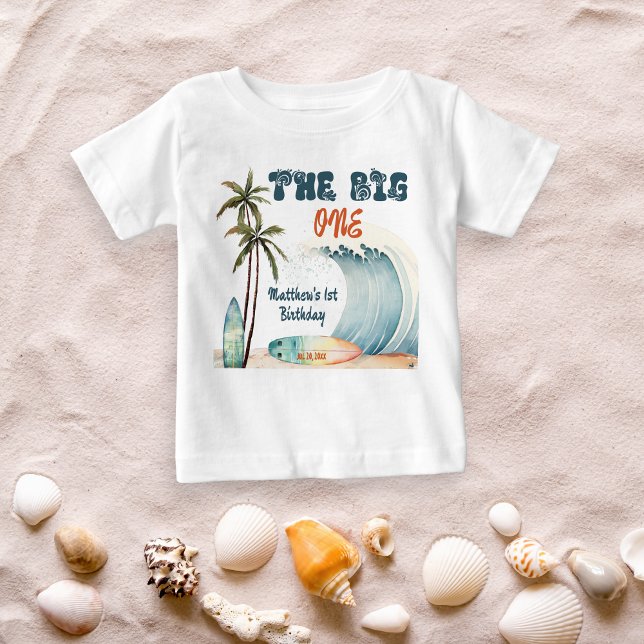 Little Surfer Wave Geburtstag T - Shirt (Von Creator hochgeladen)