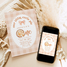 Little Süsse Pie 1st Birthday Gingham Einladung