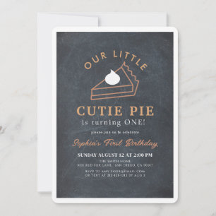 Little Süsse Pie Erntedank 1. Geburtstag Einladung