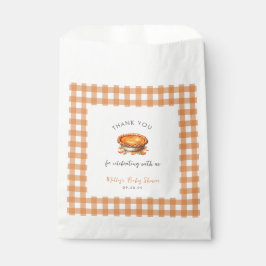 Little Süsse Pie Fall Pumpkin Gingham Baby Dusche Geschenktütchen