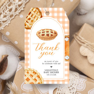 Little Süsse Pie Gingham Baby Duwer Fevor Tags Geschenkanhänger