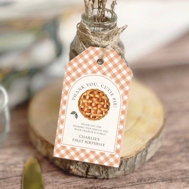 Little Süsse Pie Herbst 1. Geburtstag Geschenkanhänger (Von Creator hochgeladen)