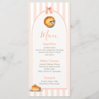 Little Süsse Pie Orange Gingham Birthday Menu