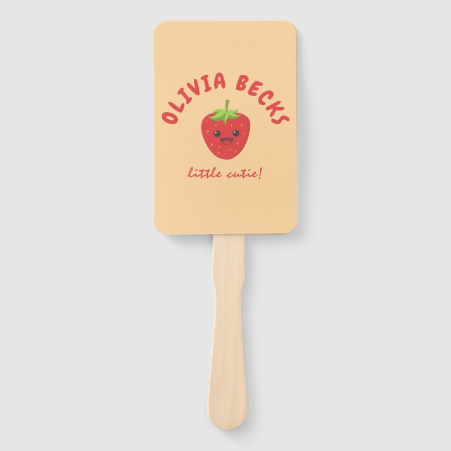 Little Süsse Strawberry Babydusche Fächer (Vorderseite)