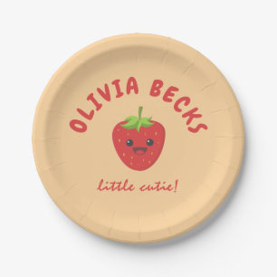 Little Süsse Strawberry Babydusche Pappteller