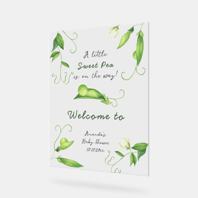 Little Sweet Pea Welcome Baby Shower (Angle)
