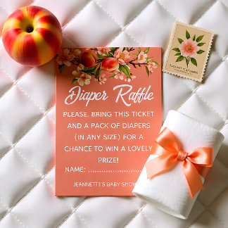 Little Sweet Peach Fruit Baby Shower Begleitkarte