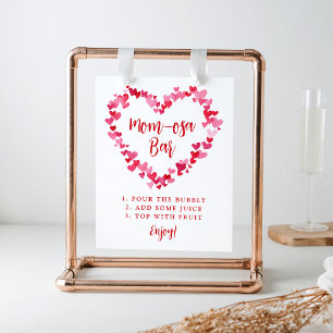 Little Sweetheart Baby Shower Mama-osa Bar Sign Poster