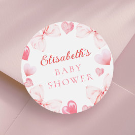 Little Sweetheart Baby Shower Runder Aufkleber