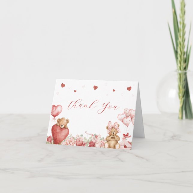 Little Sweetheart Baby Shower Thank You Card Dankeskarte (Vorderseite)