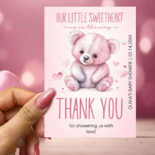 Little Sweetheart Bär Baby Dusche Danke Karte