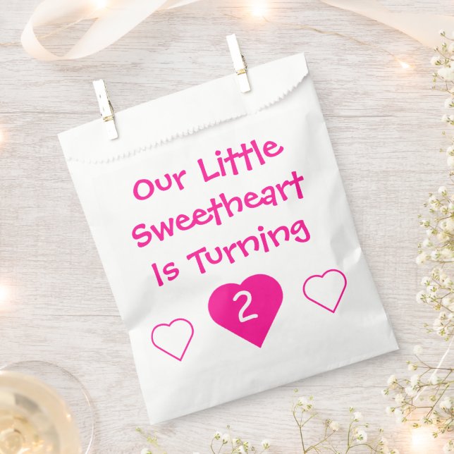 Little Sweetheart Birthday Geschenktütchen (Ausgeschnitten)