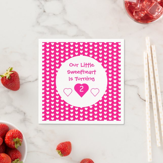 Little Sweetheart Birthday Serviette (Beispiel)