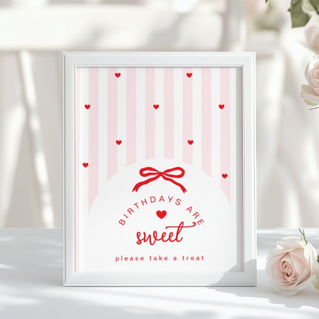 Little Sweetheart Birthdays are sweet coquette Bow Poster (Von Creator hochgeladen)