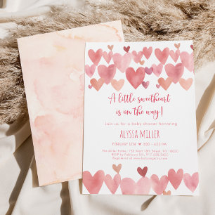 Little Sweetheart Boho Hearts Baby Shower Einladung