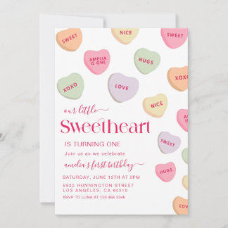 Little Sweetheart Bonbons Valentinstag Geburtstag Einladung
