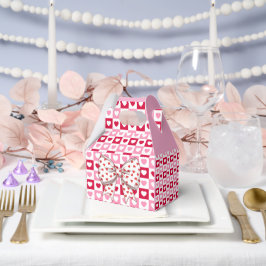 Little Sweetheart Bow Herz karriert Geschenkschachtel