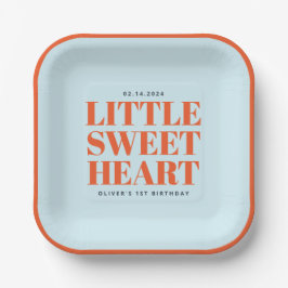 Little Sweetheart Boy 1. Geburtstag Pappteller