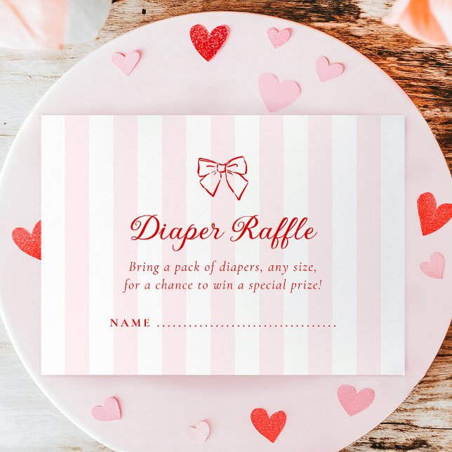 Little Sweetheart Diaper Raffle Card Begleitkarte (Von Creator hochgeladen)