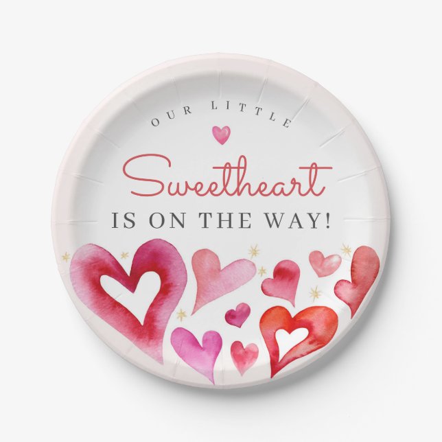 Little Sweetheart Februar Party Pappteller (Vorderseite)