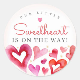 Little Sweetheart Februar Party Runder Aufkleber