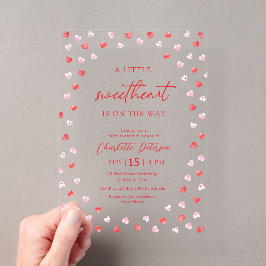 Little Sweetheart Girl Baby Shower Invitation Acryleinladungen