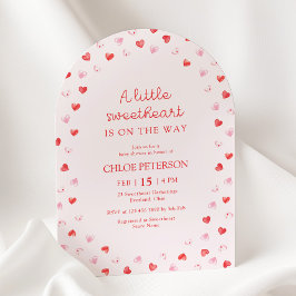 Little Sweetheart Girl Baby Shower Invitation Einladung