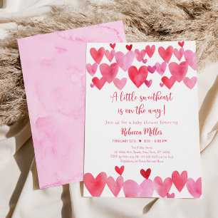 Little Sweetheart Hearts Baby Shower Einladung
