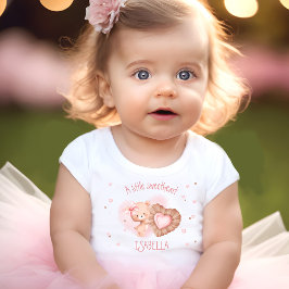 Little Sweetheart Pink Baby Bear Name Girl Baby T-shirt