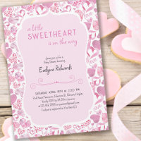Little Sweetheart Pink Liebe Heart Girl Baby Dusch