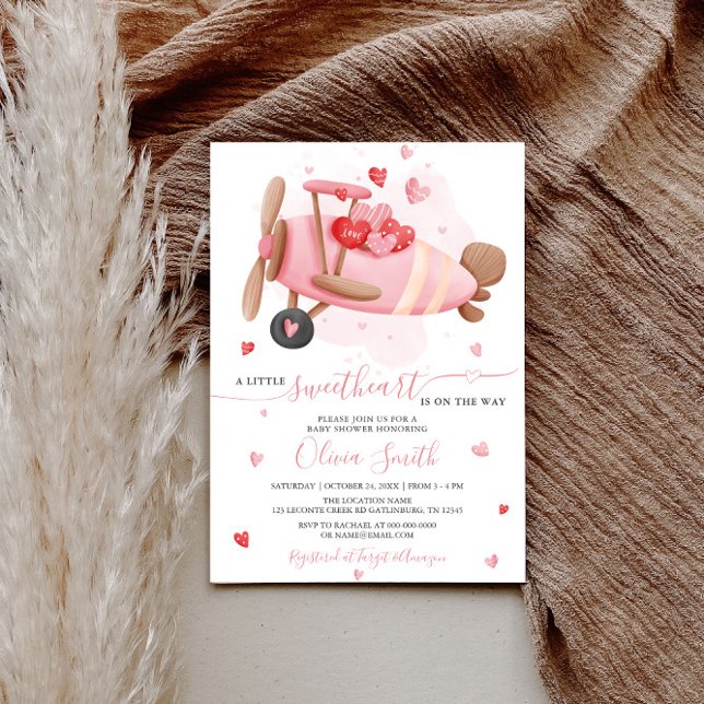 Little Sweetheart Pink Valentine Baby Dusche Einladung (Von Creator hochgeladen)