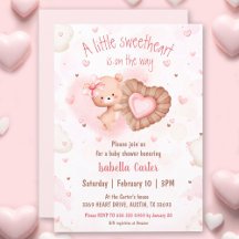 Little Sweetheart Pink Valentines Girl Baby Dusche