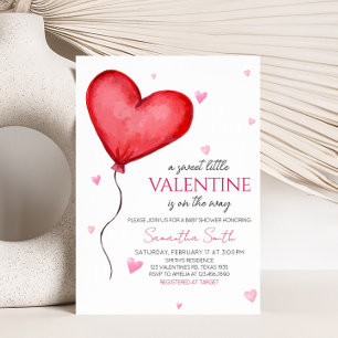Little Sweetheart Red Valentine Baby Dusche Einladung