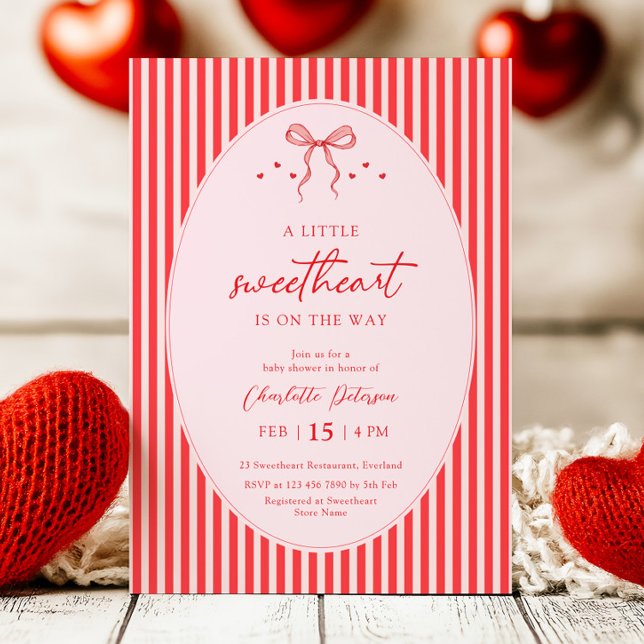 Little Sweetheart Retro Baby Shower Invitation (Créateur téléchargé)