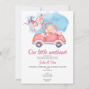 Little Sweetheart Teddy Bear Valentine Baby Dusche Einladung