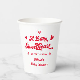 Little Sweetheart Valentine Baby Dusche Neutral Pappbecher
