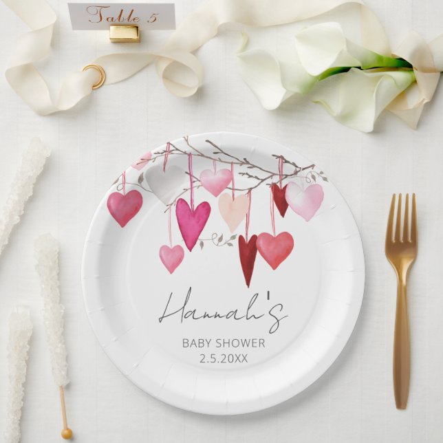 Little Sweetheart Valentine Baby Dusche Pappteller (Hochzeit)