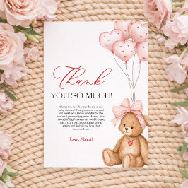 Little Sweetheart Valentine Baby Shower Dankeskarte