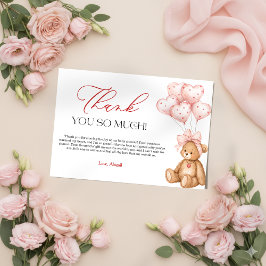 Little Sweetheart Valentine Baby Shower Dankeskarte
