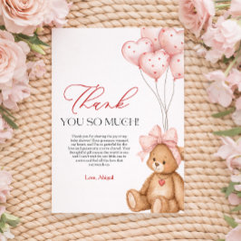 Little Sweetheart Valentine Baby Shower Dankeskarte