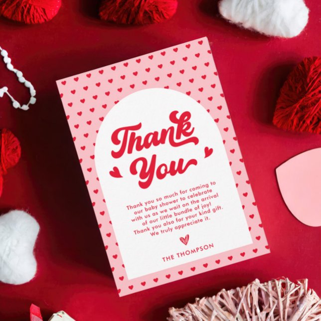 Little Sweetheart Valentines Baby Dusche Dankeskarte (Von Creator hochgeladen)