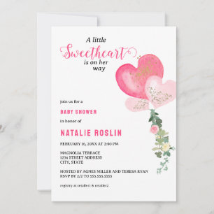 Little Sweetheart Valentines Baby Dusche Einladung