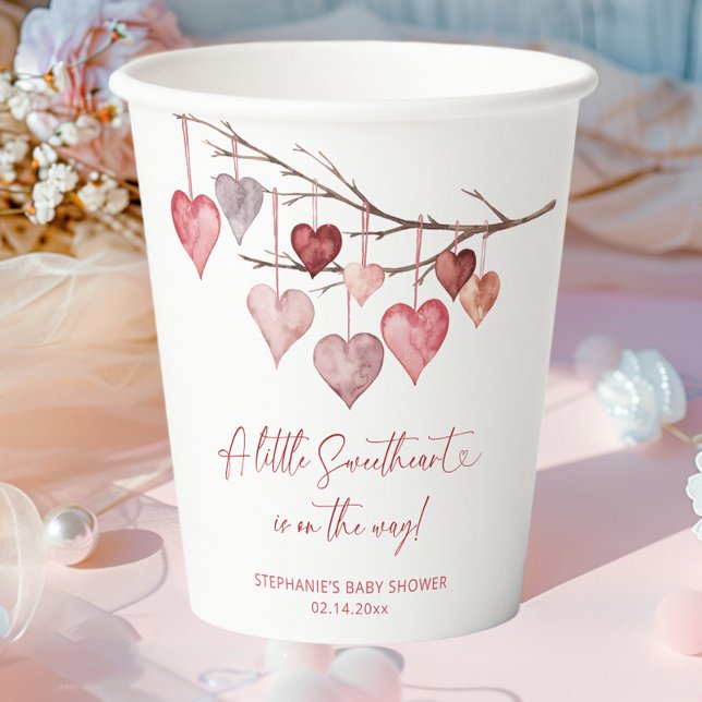 Little Sweetheart Valentines Baby Dusche Pappbecher (Von Creator hochgeladen)