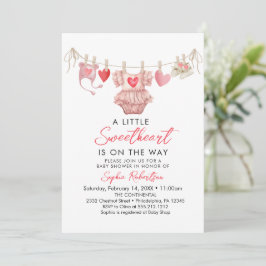 Little Sweetheart Valentine's Baby Shower Einladung