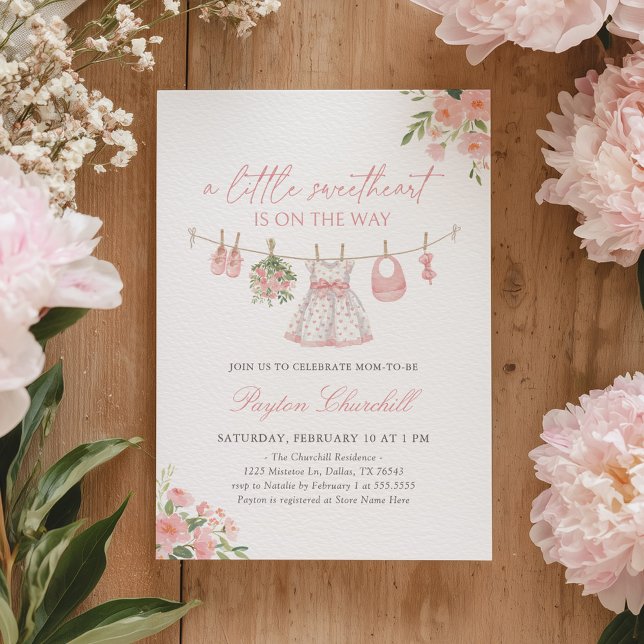 Little Sweetheart Valentines Baby Shower Einladung (Von Creator hochgeladen)