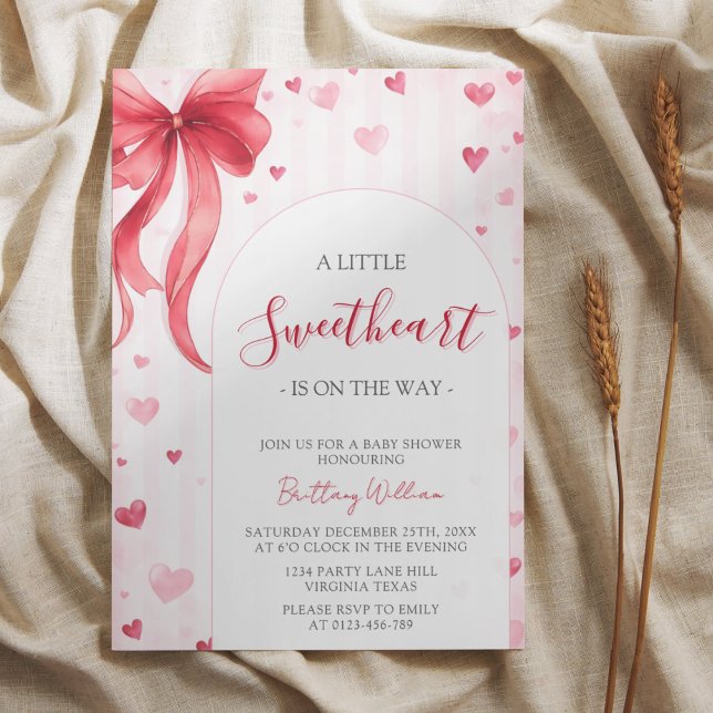 Little Sweetheart Valentines Baby Shower  Einladung (Von Creator hochgeladen)